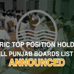 Matric Top Position Holders of All Punjab Boards List 2025 Announced