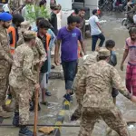 Army continues rescue operations in rain-hit areas