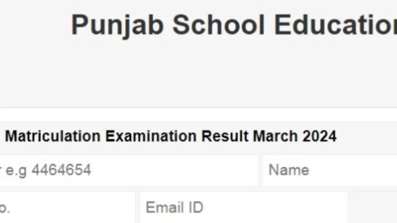 PSEB class 10th results 2024; how to check online