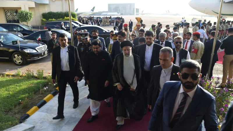 President Raisi arrives in Karachi on third leg of official visit