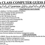 Punjab Boards 2024: Intermediate Part 2 Computer Science Guess Papers