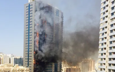 Sharjah massive fire blaze erupts, residents report thick smoke