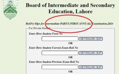 BISE Lahore Roll Number Slips 2024 for 11th Grade – Download Now