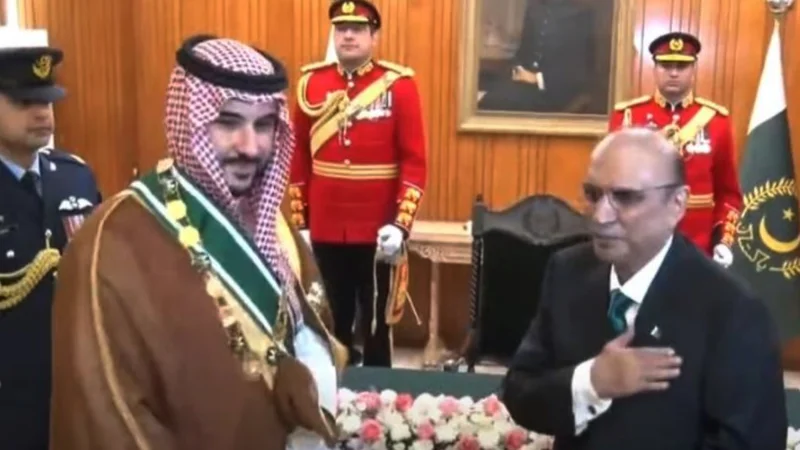 President confers Nishan i Pakistan award on Saudi Defence Minister