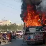At least 11 dumpers, tankers torched in Karachi after motorcycle accident