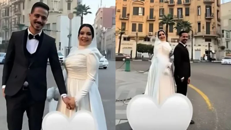 Cairo couple hosts unusual wedding on street, video goes viral