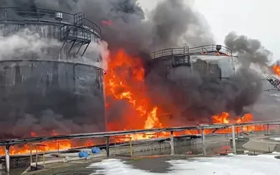 Drone attack sets Russian oil depot on fire, reports claim