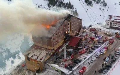 Dozens killed as fire engulfs Turkish ski hotel