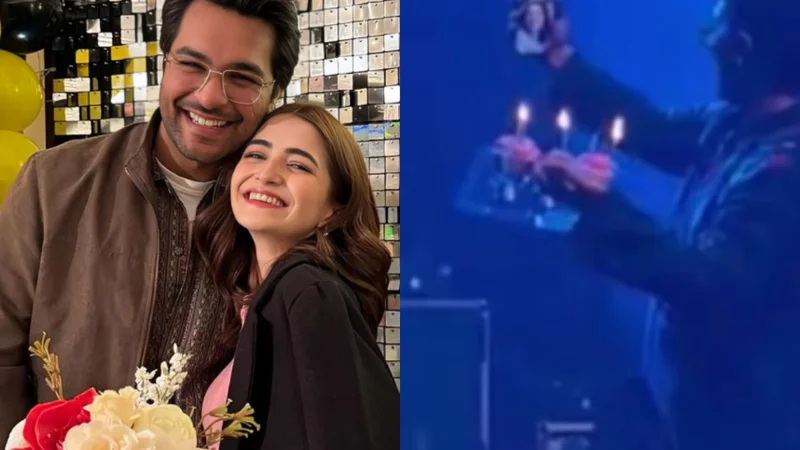 Asim Azhar surprises Merub Ali with her birthday celebration on his concert Stage