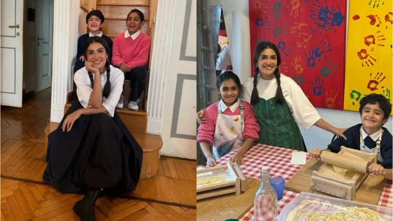 See Photos: Ayeza Khan enjoys quality time with her children in Italy