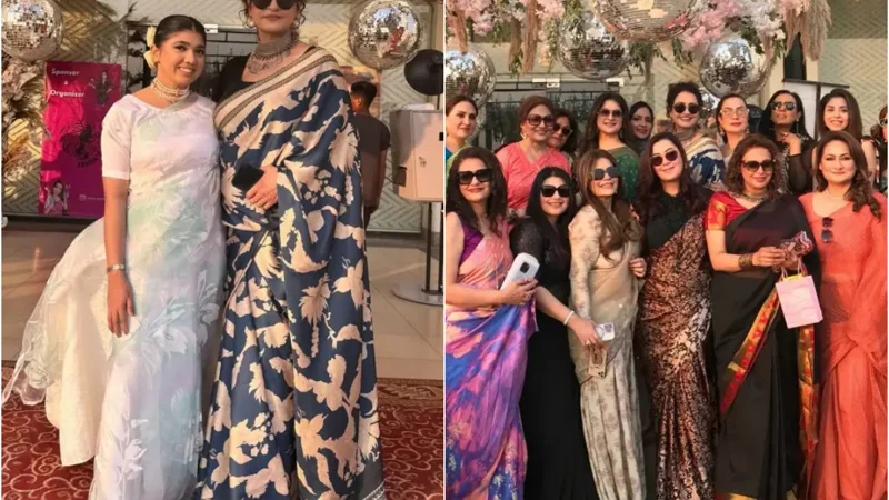 Saba Faisal Celebrates her birthday in ‘Saree Theme’ with fellow Celebrities