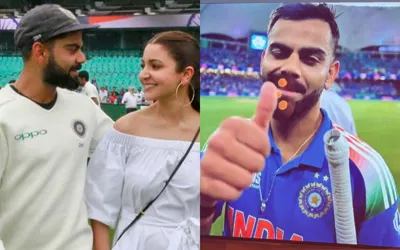 Anushka Sharma reacts proudly to Virat Kohli’s century in Ind vs Pak match