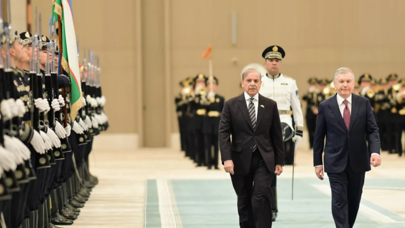 PM Shehbaz accorded guard of honour in Tashkent