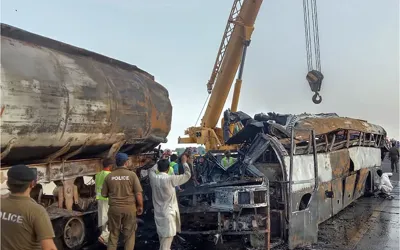 Three Oil tankers collided in Quetta, killing five people