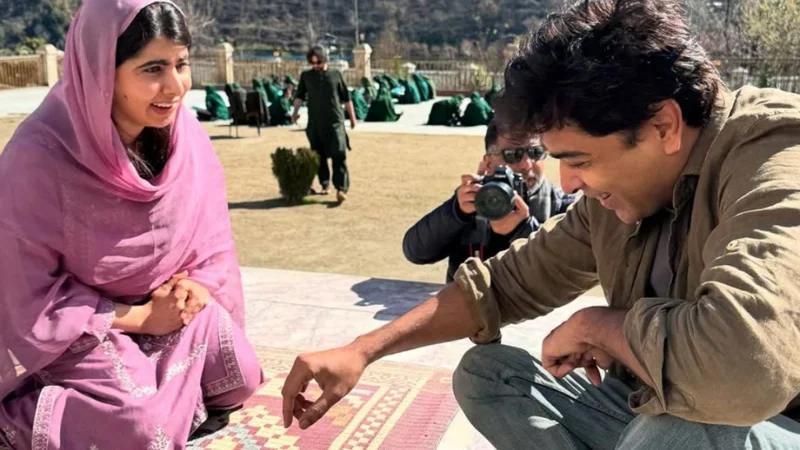 Shehzad Roy spotted playing chess with Nobel laureate Malala Yousafzai