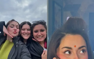 Hania Aamir embraces festive spirit, Wears Bindi for holi wishes