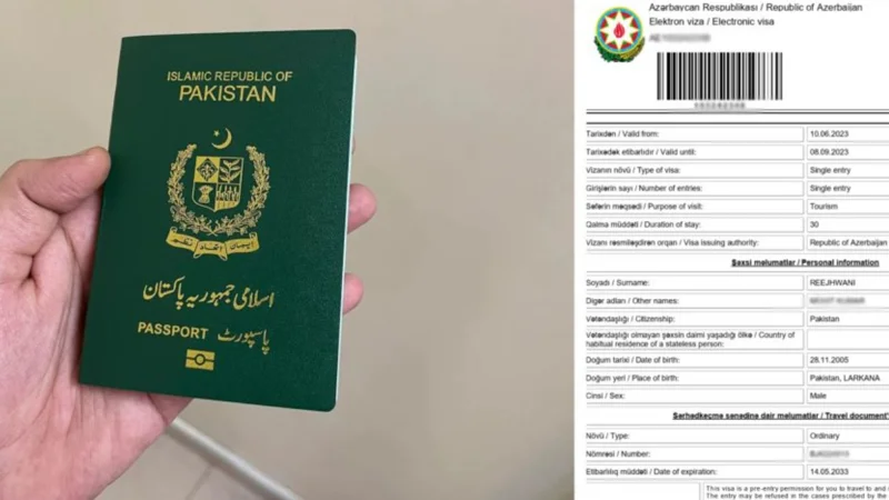 Baku Azerbaijan visit visa fee from Pakistan – June 2024
