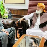 Interior Minister Mohsin Naqvi meets JUI-F Chief