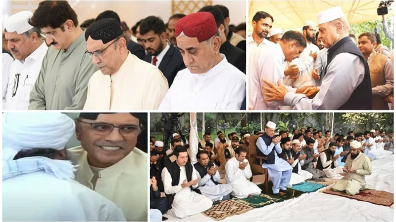 Asif Zardari, Shehbaz Sharif exchange Eid greetings with people