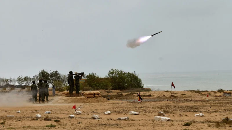 Pakistan Navy successfully test fires land-to air FN-6 missile
