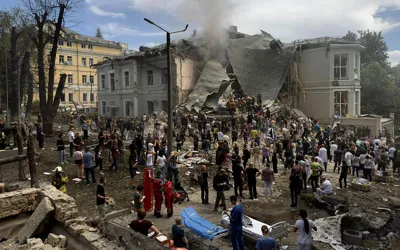 Russian missiles claim 36 lives, destroy children’s hospital
