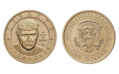 Trump’s afce appears on new U.S. $1 coin