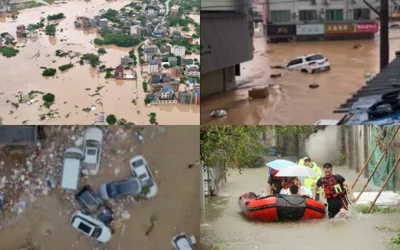 Typhoon Saudel brings severe flooding to southern China