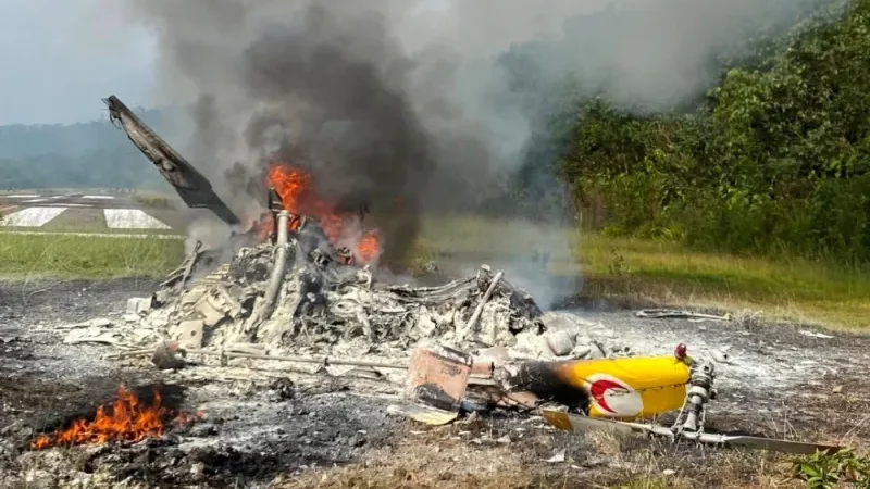Flying doctor service helicopter crashes in Malaysia 