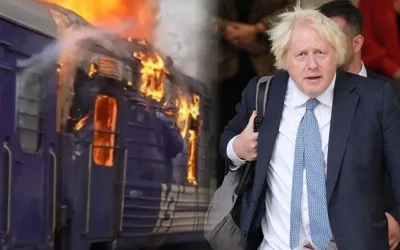 Russia hits Ukrainian train after Former PM, European officials leave