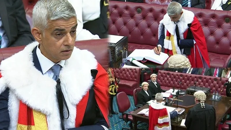 London mayor Sadiq Khan joins House of Lords