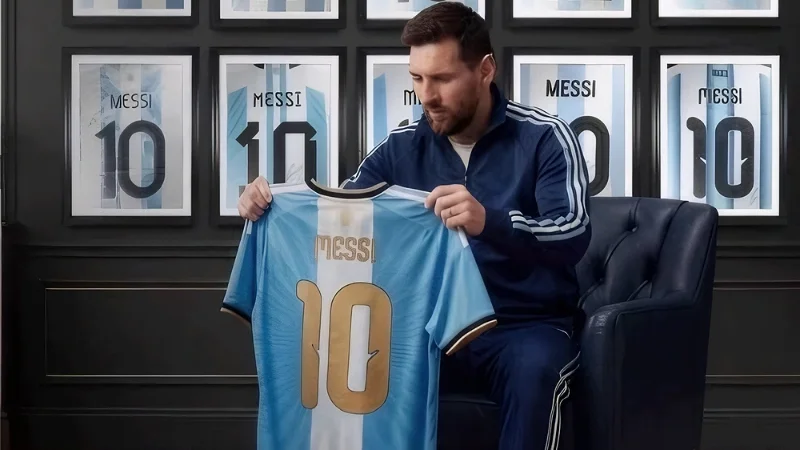 Messi reveals jersey for his final Argentina match
