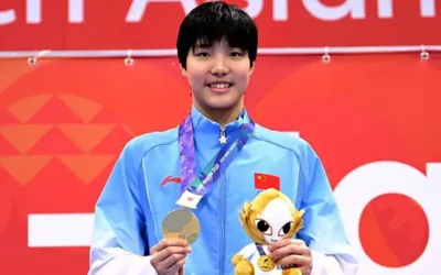 13-year-old swimmer Yu Zidi seals third Asian Games gold medal
