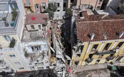 Athens building blast kills one, leaves five missing