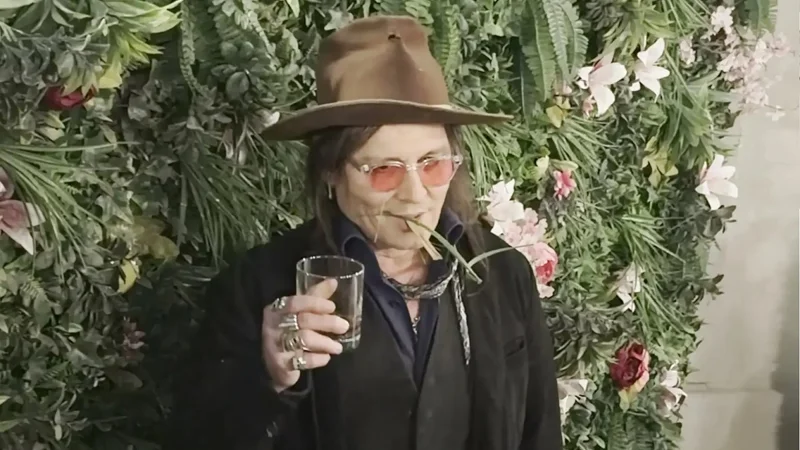 Johnny Depp eats decorative plant at Las Vegas party