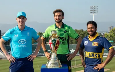 Pakistan, England and Sri Lanka unveil trophy for tri-nation series