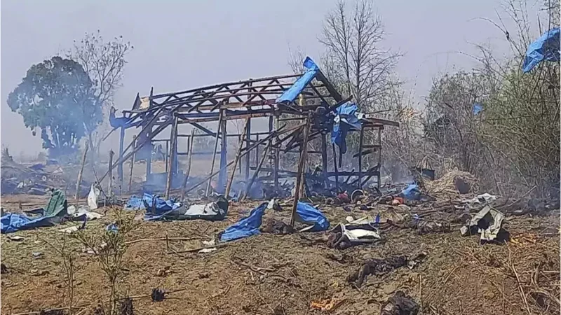 Myanmar airstrikes target border hospital near China, Killing 10 people