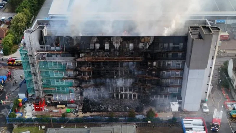 East London apartment is under fire, sends two people to Hospital