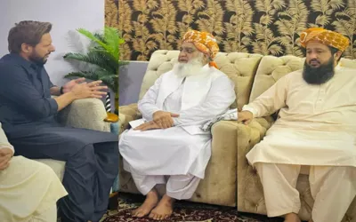 Shahid Afridi meets JUI chief Fazal ur Rehman