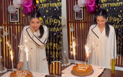 Aina Asif marks her birthday celebration on a drama set