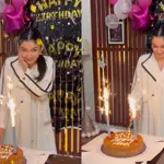 Aina Asif marks her birthday celebration on a drama set