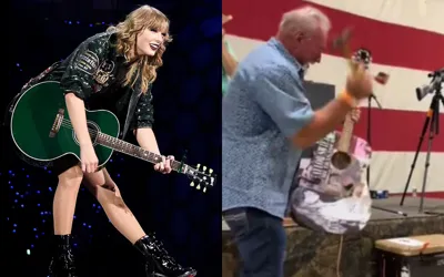 Viral Video: Man Receives Hate After Smashing Guitar Signed by Taylor Swift