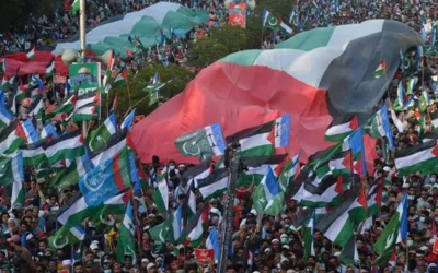 Jamaat-e-Islami holds solidarity Gaza march for in Karachi