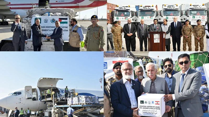 NDMA dispatches relief consignments for Gaza, Lebanon