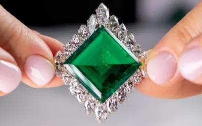 Prince Sadruddin Aga Khan's 37-carat emerald sold for nearly $9m