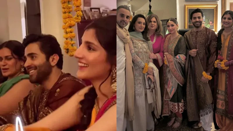 Inside glimpse of Sheheryar Munawar and Maheen Siddiqui's dholki night
