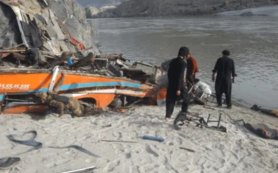20 died, 21 others were injured in Chilas bus accident