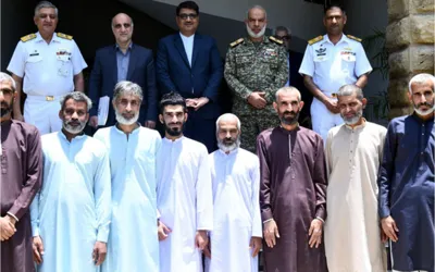 Navy hands over 8 Iranian fishermen to diplomatic authorities