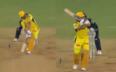 WATCH: MS Dhoni plays iconic helicopter shot against Rashid Khan