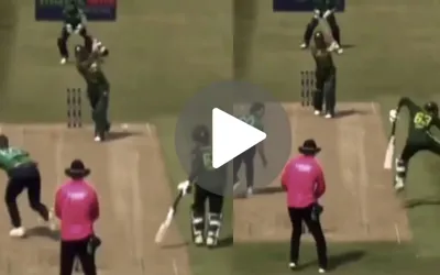 WATCH: Babar Azam nearly injures Saim Ayub during first T20I match against Ireland