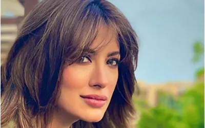 Mehwish Hayat Dazzles in Sleeveless Orange Dress